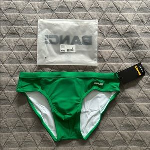 NEW/NEVER WORN with tags - BANG Lined Swim Brief green with full pack system